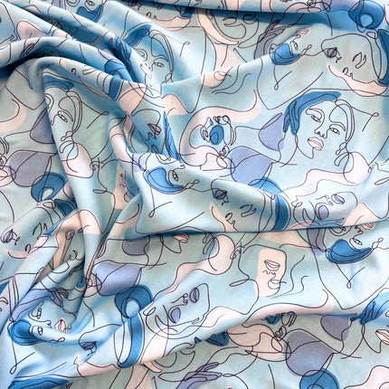 Faces Viscose | Blue - ANA026|A