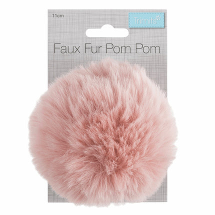 Faux Fur Pom Pom - Large 12cm - Light Pink - TTPOM12\LTPNK