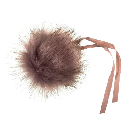 Faux Fur Pom Pom - Large 12cm - Mauve Tip - TTPOM12\MAU.TIP