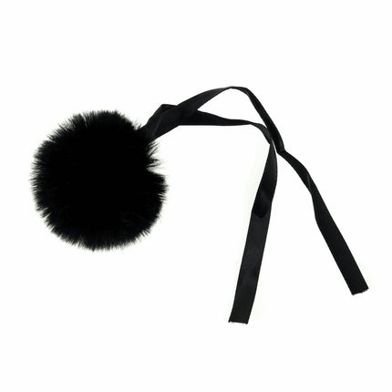 Faux Fur Pom Pom - Medium 6cm - Black - TTPOM06\BLK