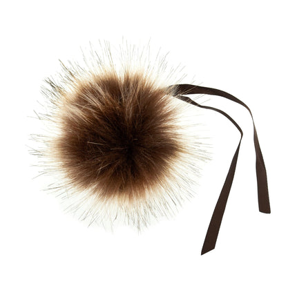 Faux Fur Pom Pom - Medium 6cm - Brown Tip - TTPOM06\BRN.TIP