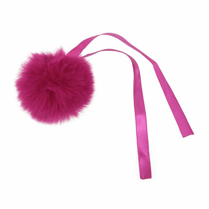 Faux Fur Pom Pom - Medium 6cm - Cerise - TTPOM06\CER