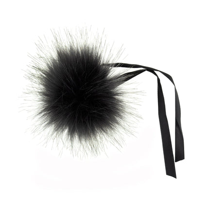Faux Fur Pom Pom - Medium 6cm - Grey Tip - TTPOM06\GRY.TIP