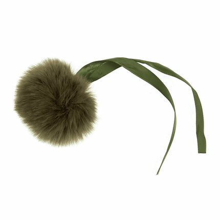 Faux Fur Pom Pom - Medium 6cm - Khaki - TTPOM06\KHA