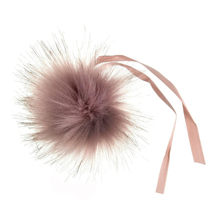 Faux Fur Pom Pom - Medium 6cm - Mauve Tip - TTPOM06\MAU.TIP