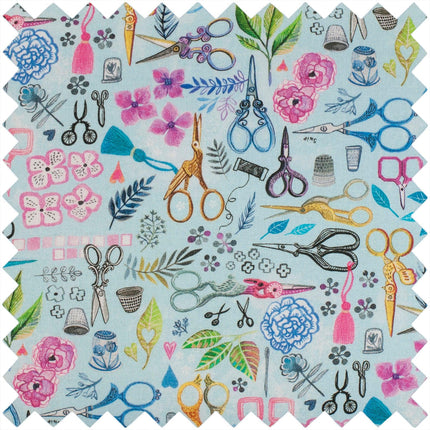 Fold-Over Scalloped Edge Sewing Kit | Hobby Gift | Sewing Scissors - TK06\607