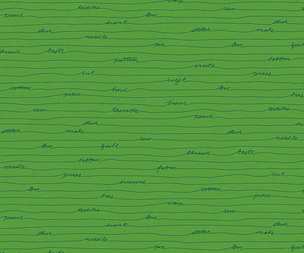Scrawl Longhand Clover - Giucy Giuce - PER QUARTER METRE