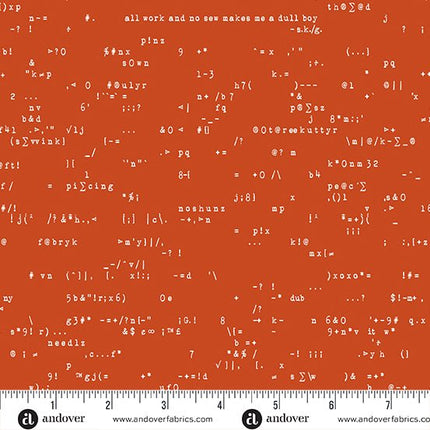 Giucy Giuce Fabric | Scrawl | Punc | Tomato - 1215R