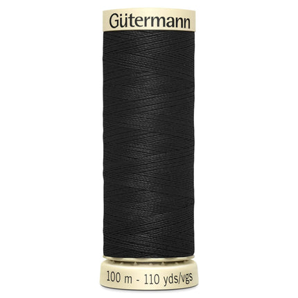 Gutermann 100m Sew-all Thread - 000 BLACK - 2T100/BLK