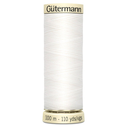 Gutermann 100m Sew-all Thread - WHITE - 2T100\WHT