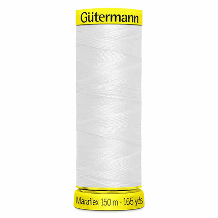Gutermann 150m Maraflex Stretch Jersey Thread - 800 White - 777000\WHT