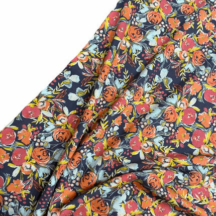 H252 | Art Gallery - Flowerfield Sunset - Rayon (2.1mtr end of bolt) -