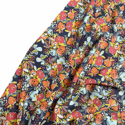H252 | Art Gallery - Flowerfield Sunset - Rayon (2.1mtr end of bolt) -
