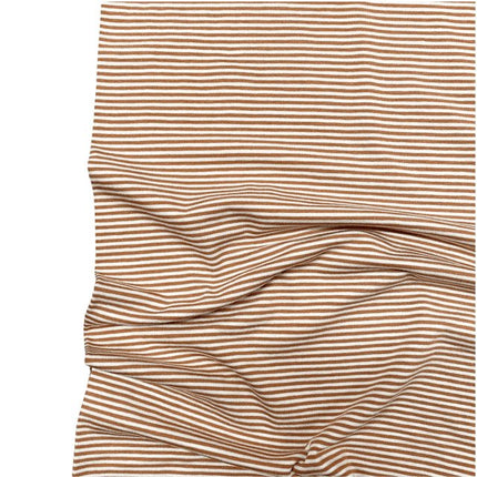 H269 | Jessica Viscose Jersey - Camel Stripe (25cm end of bolt) -