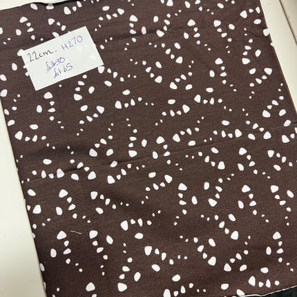 H270 | Margee Glory Spot Jersey - Brown (22cm end of bolt) - Hollies Haberdashery UK