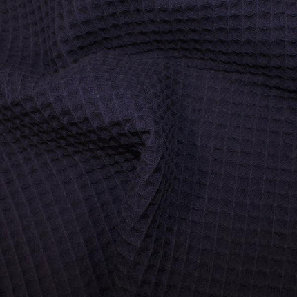 H294 | Cotton Waffle - Navy (1.15m end of bolt) -