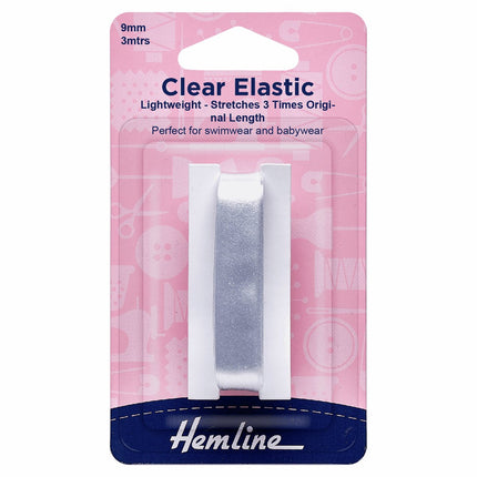 Hemline Clear Elastic - 9mm - Clear - H686.90