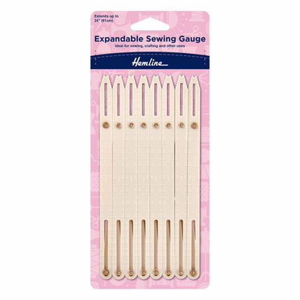 Hemline Expandable Sewing Gauge - Button Spacer - H258.E