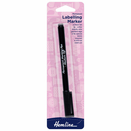 Hemline Fabric Marker Pen: Permanent Labelling: Felt Tipt - H297