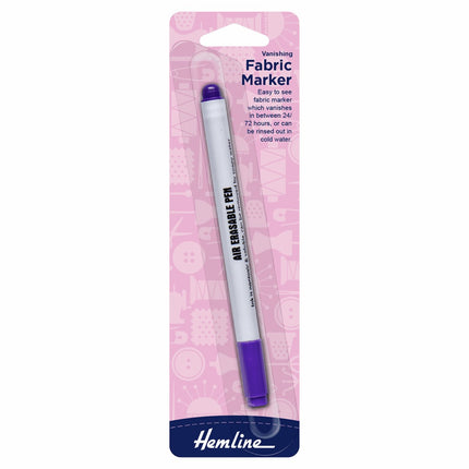 Hemline Fabric Marker Pen: Vanishing - H296