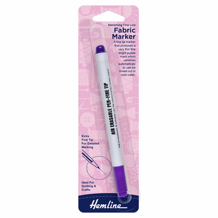 Hemline Fabric Marker Pen: Vanishing: Fine Line - H296.F