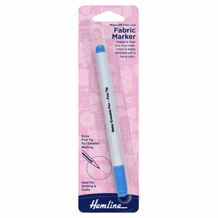 Hemline Fabric Marker Pen: Wipe-off: Fine Tip - H295.F