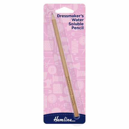Hemline Fabric Marker Pencil: Water-Soluble: Red - H299.RED