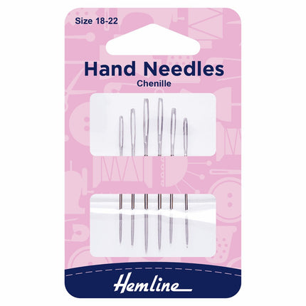 Hemline Hand Sewing Needles: Chenille: Size 18-22 - H205.1822