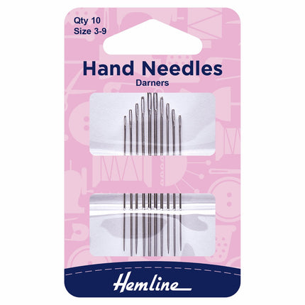 Hemline Hand Sewing Needles: Darner: Size 3-9 - H204.39