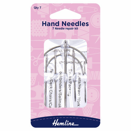 Hemline Hand Sewing Needles: Repair: 7 Pieces - H215.7