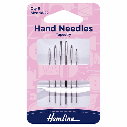 Hemline Hand Sewing Needles: Tapestry: Size 18-22 - H203.1822