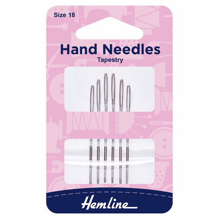 Hemline Hand Sewing Needles: Tapestry: Size 18 - H203.18