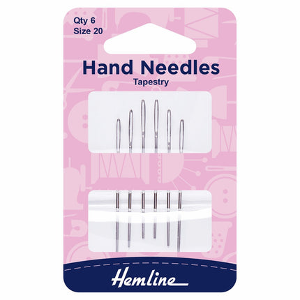 Hemline Hand Sewing Needles: Tapestry: Size 20 - H203.20
