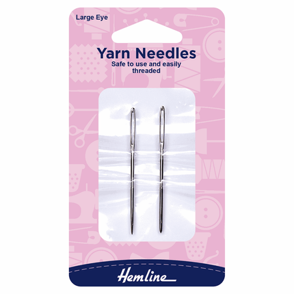 Hemline Hand Sewing Needles: Wool & Yarn: Metal: 2 Pieces - H212