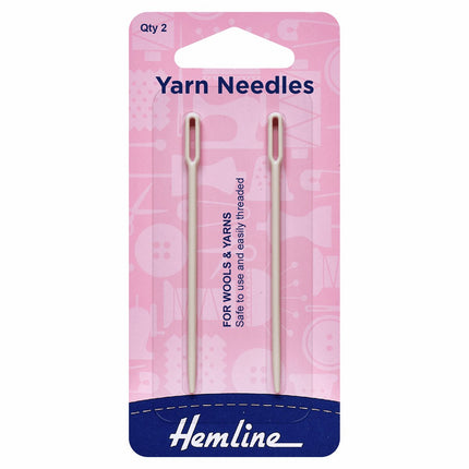 Hemline Hand Sewing Needles: Wool & Yarn: Plastic: 2 Pieces - H211