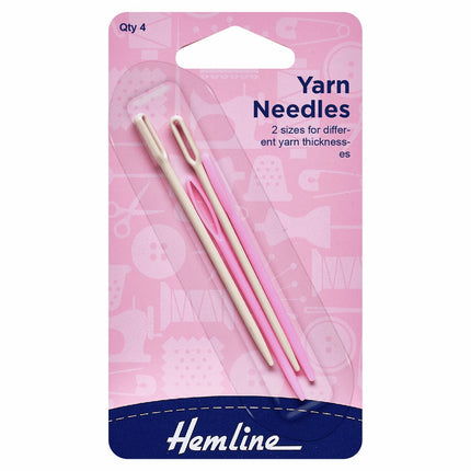 Hemline Hand Sewing Needles: Wool & Yarn: Plastic: 4 Pieces - H211.A