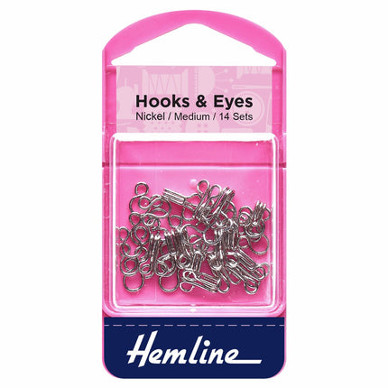 Hemline Hooks and Eyes: Nickel - Size 2 - H400.2