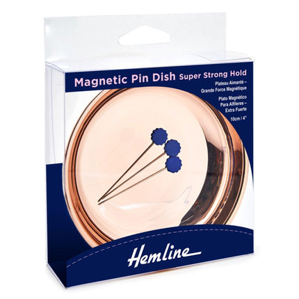 Hemline Magnetic Pin Dish: 10cm: Rose Gold - H279.MD