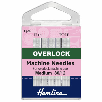 Hemline Overlock Machine Needles - Medium - 80/12 - Type F - H107.F