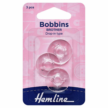 Hemline Plastic Bobbin: Brother - H120.28