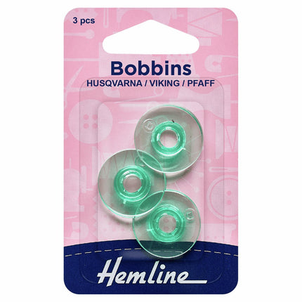 Hemline Plastic Bobbin: Husqvarna/Viking - H120.21