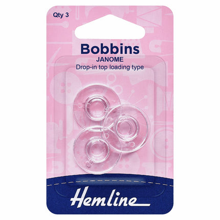 Hemline Plastic Bobbin: Janome - H120.04