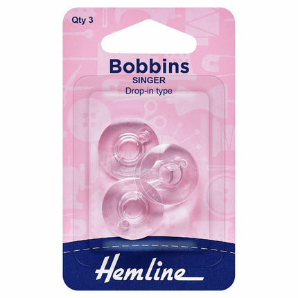 Hemline Plastic Bobbin: Singer/Class 66k - H120.14