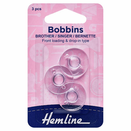 Hemline Plastic Bobbin: Vertical Load - H120.23