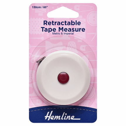 Hemline Retractable Tape Measure - 150cm - H253