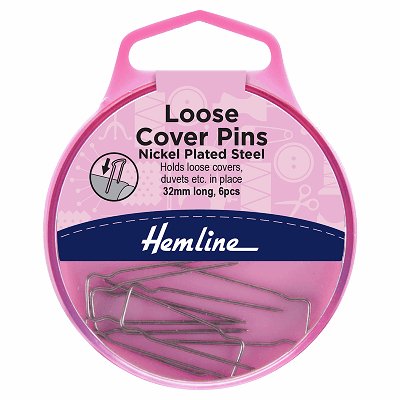 Hemline Sewing Pins - Nickel Loose Cover - 32mm Long (6 pack) - H713