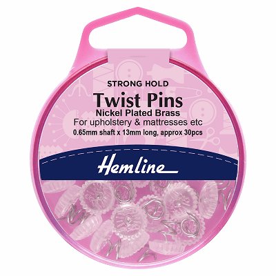 Hemline Sewing Pins - Nickel Twist - 13mm Long (30 pack) - H710