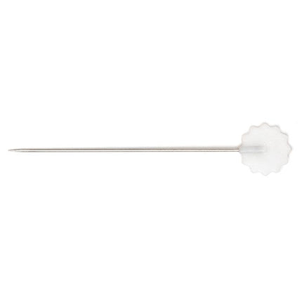 Hemline Sewing Pins - Quilters Nickel Flat Flower Head - 54mm Long (60 pack) - H707.P