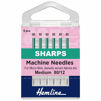 Hemline Sharps Machine Needles - Medium - 80/12 - H105.80