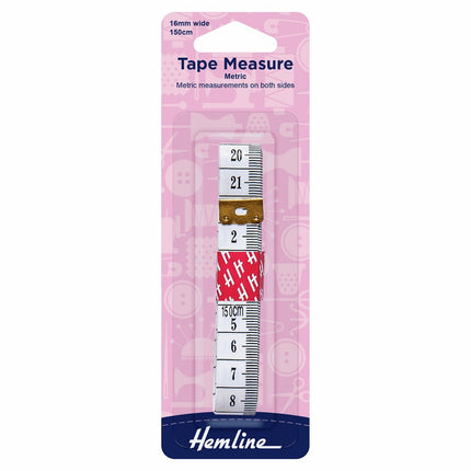 Hemline Tape Measure: Metric Only: 150cm - H254